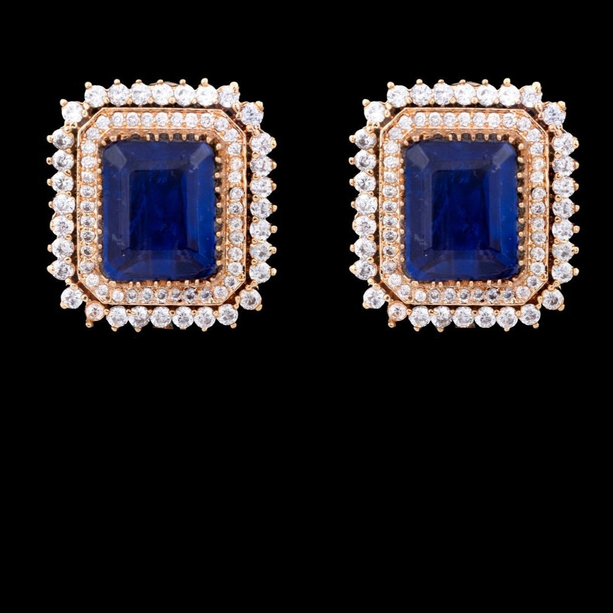 Iman Earrings - Sapphire