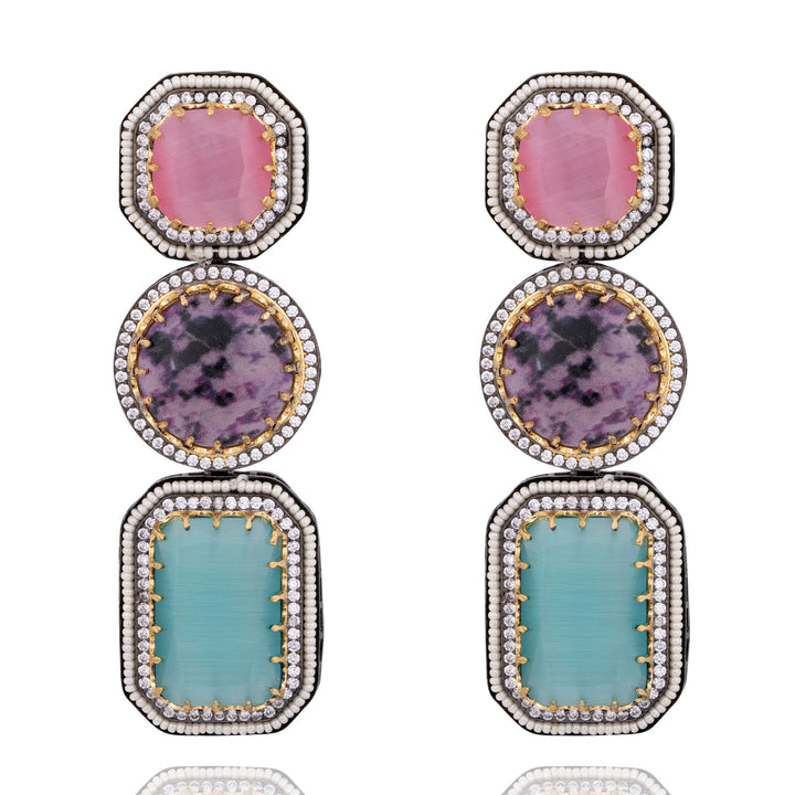 Prerna Earrings - Pink