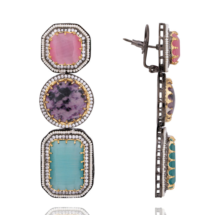 Prerna Earrings - Pink