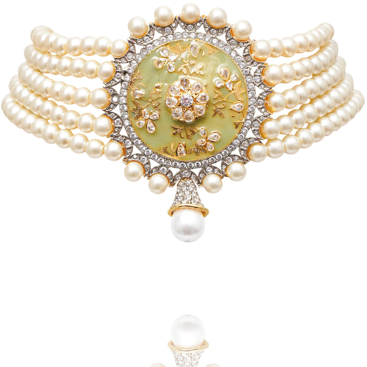 Saleha Choker Set - Mint Green