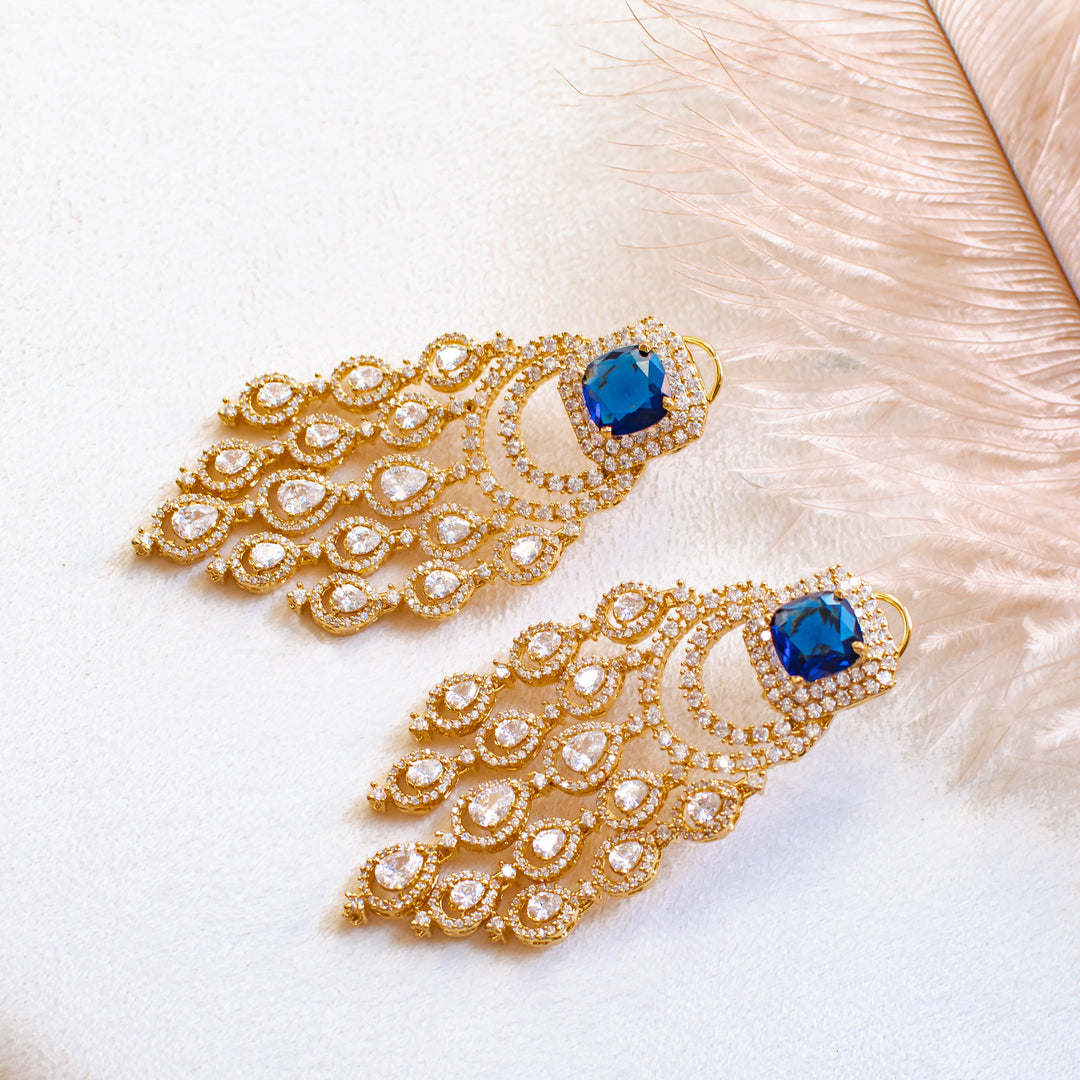 Nima Earrings - Sapphire
