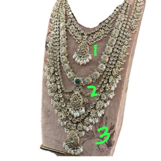 Custom Order - Shadab Set W/ three Layers & Earrings