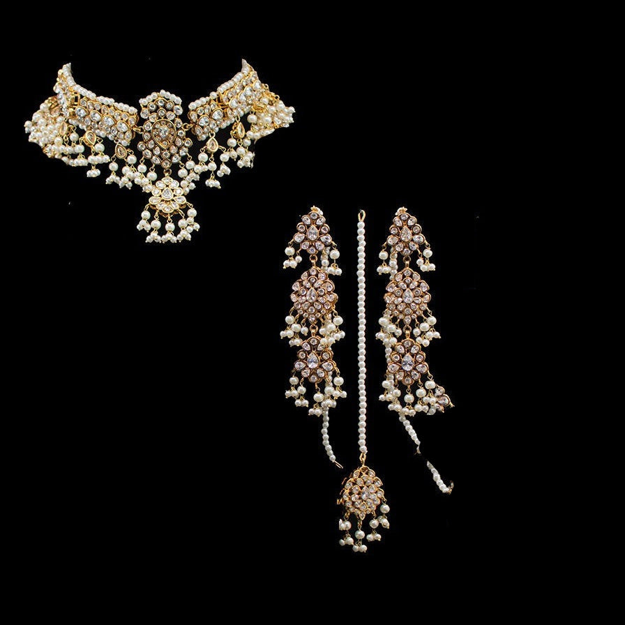 Custom Order - Rabiah Choker, Teekah & Earrings Set