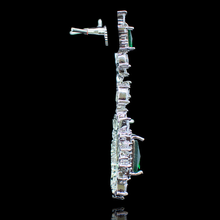 Veena Earrings - Emerald