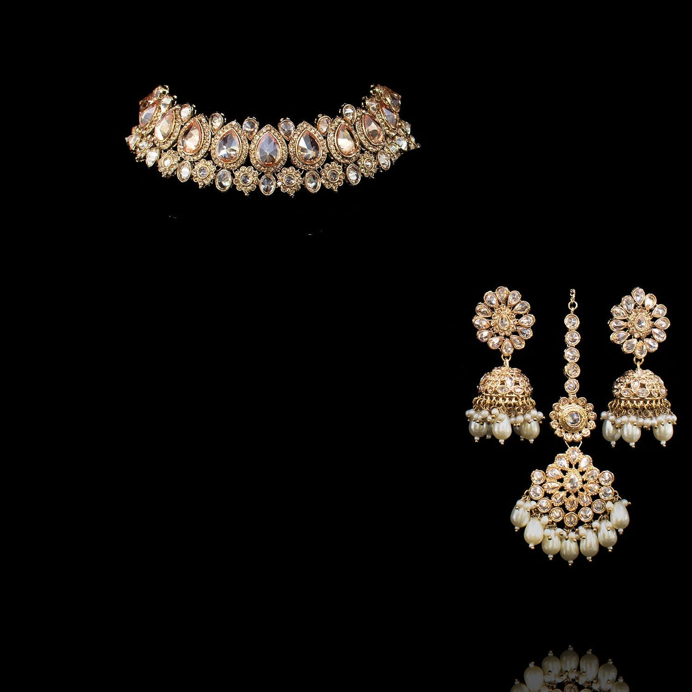 Custom Order - Zimel Set Pearl W/o Necklace