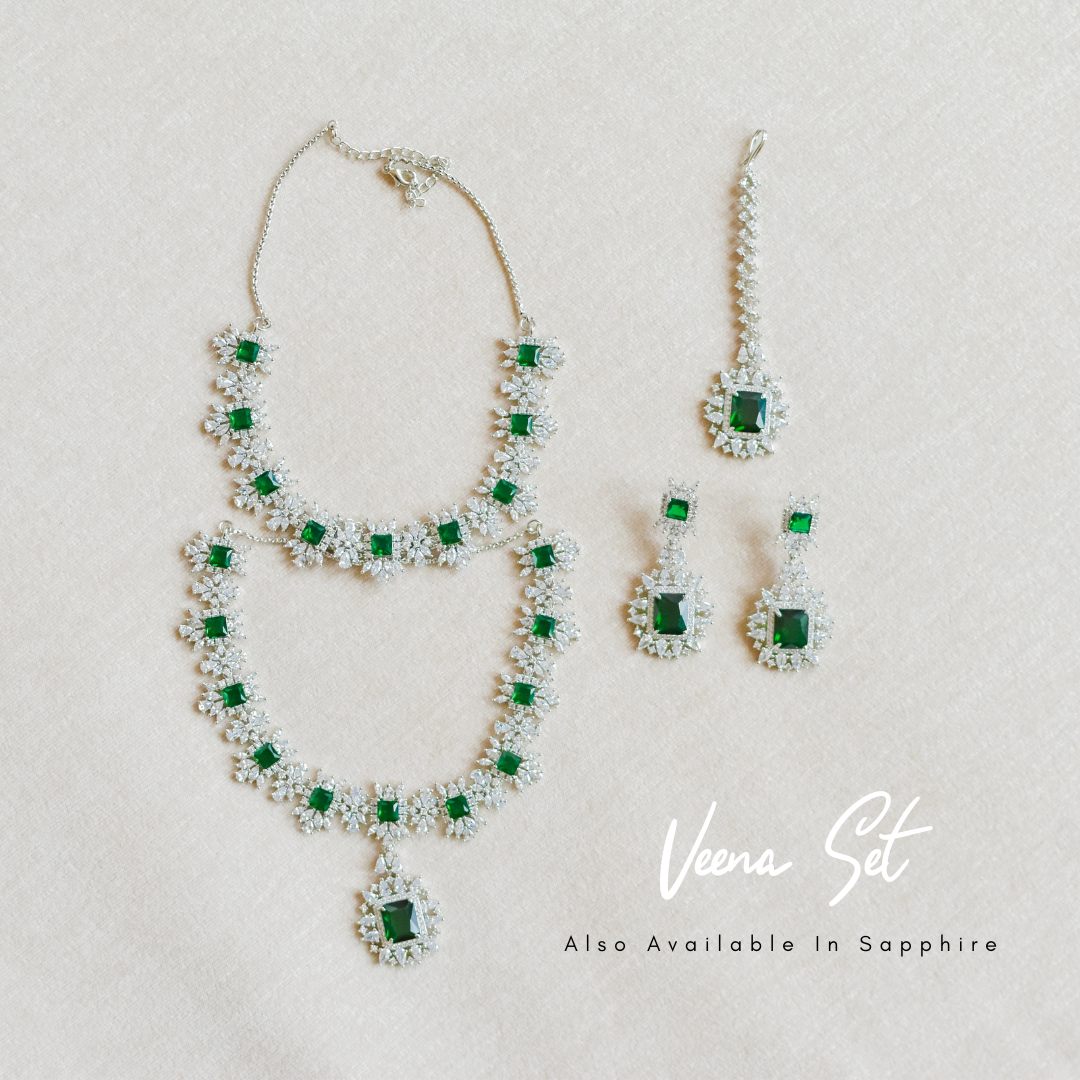 Veena Look - Emerald