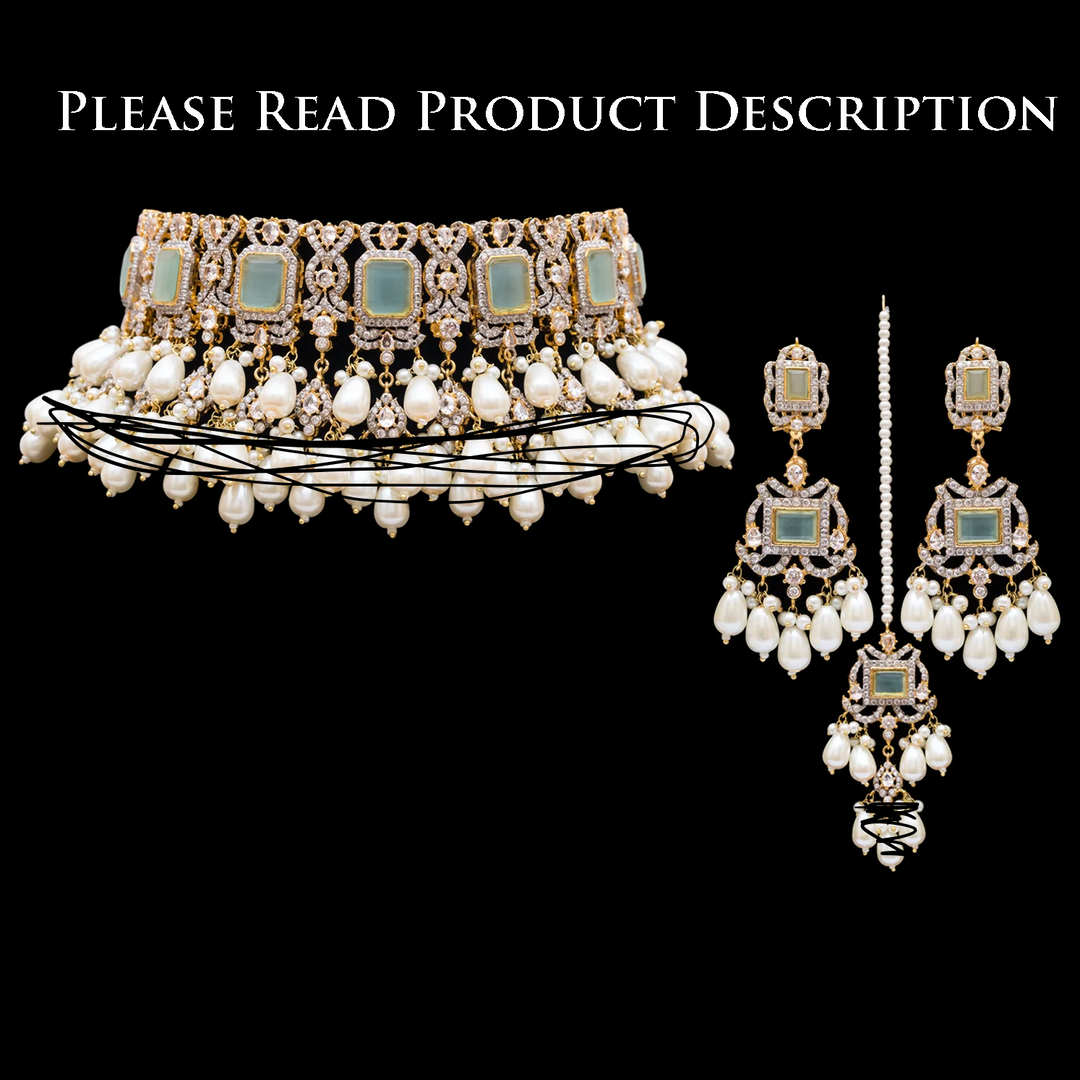 Custom Order - Yashfa Set Mint Green With Modifications