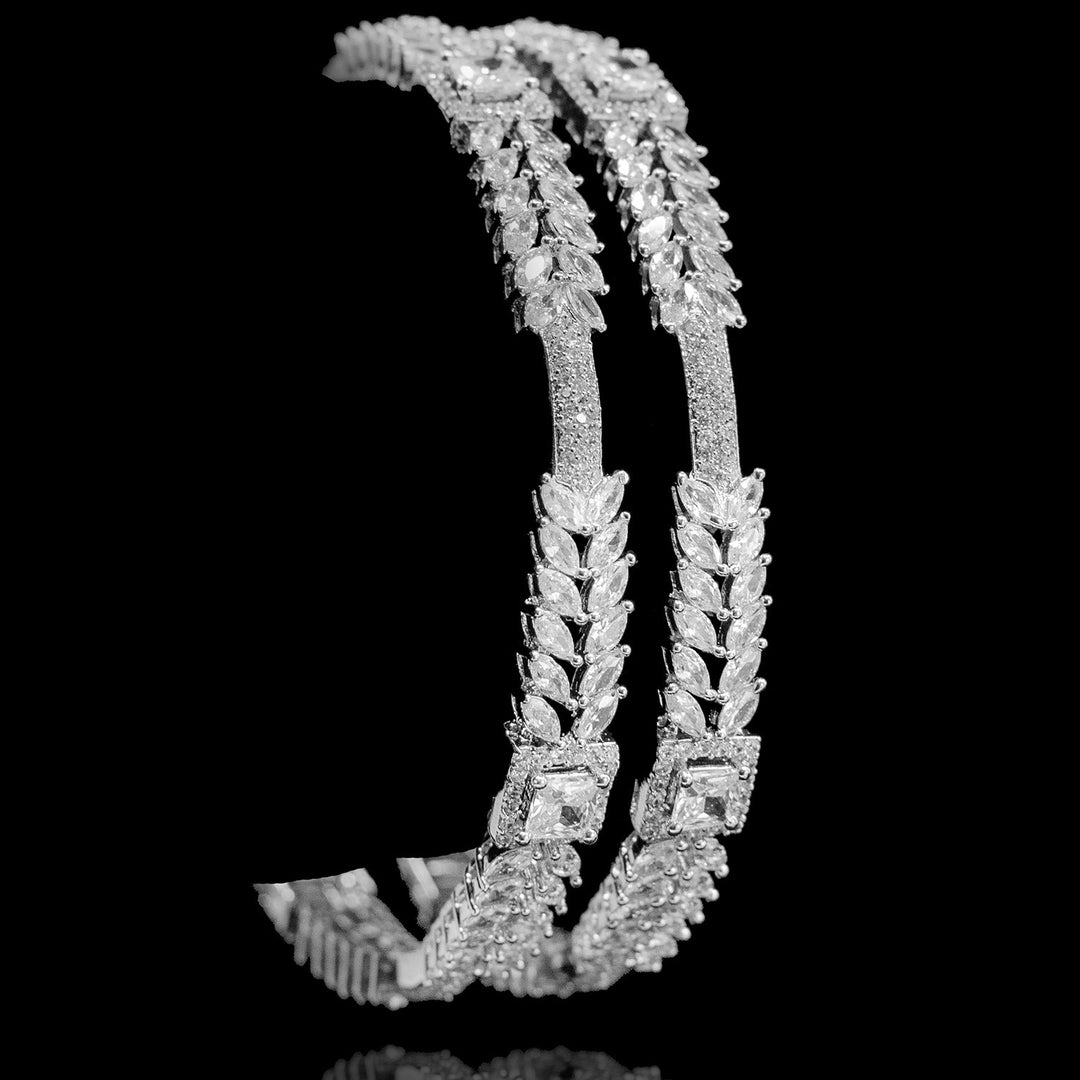 Millie Bangles - CZ Silver Plating