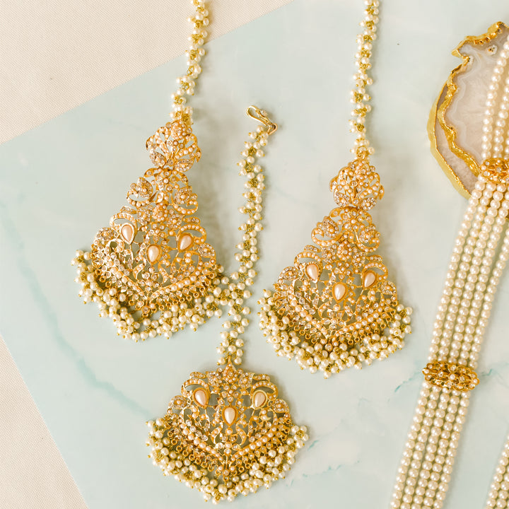 Alzena Earrings & Teekah Set