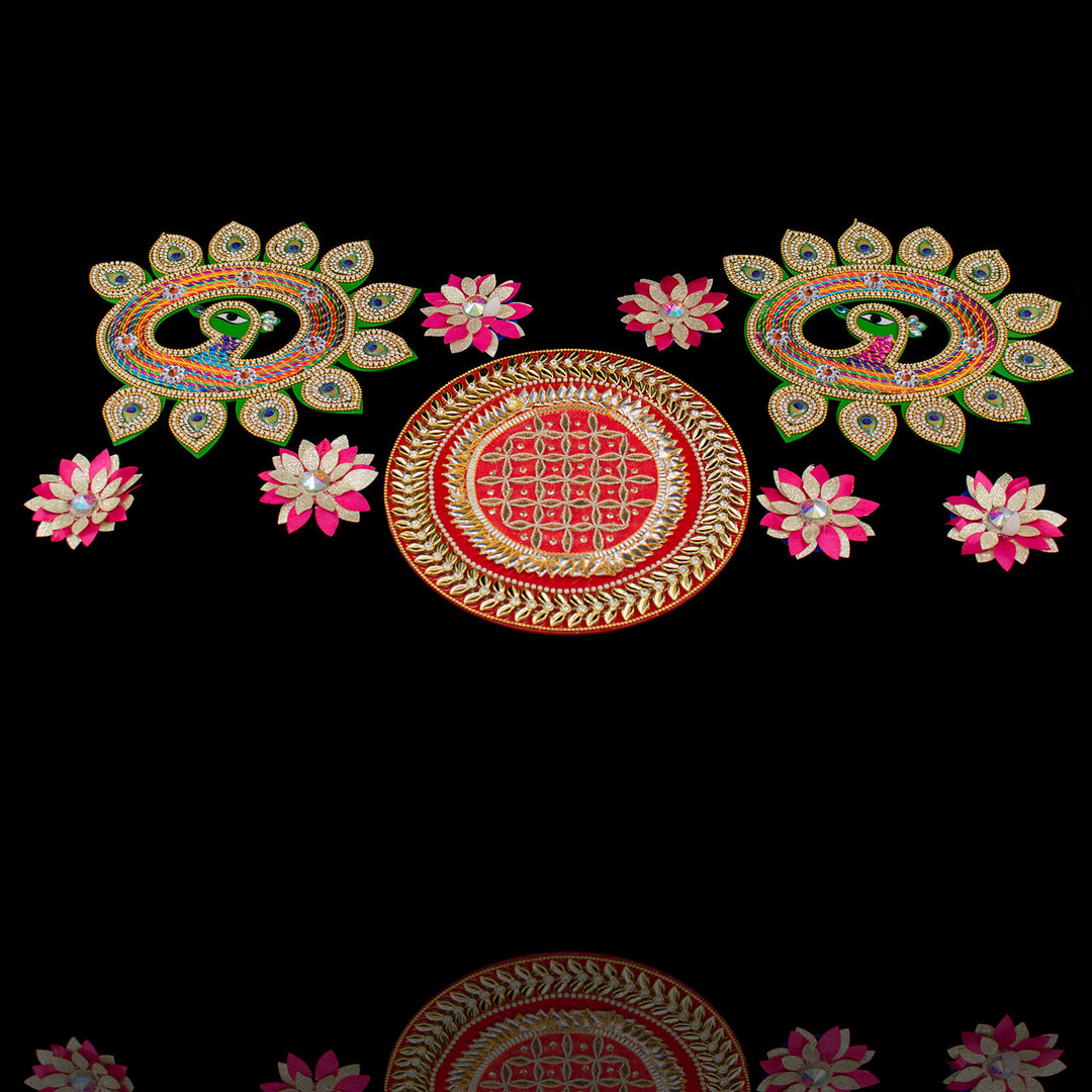 Peacock Shaped Rangoli