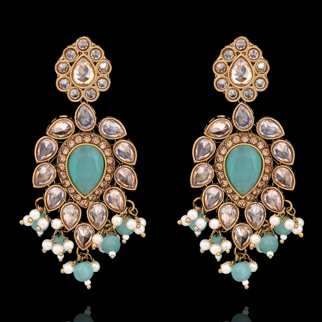 Custom Order - Ria Earrings & Teekah Set