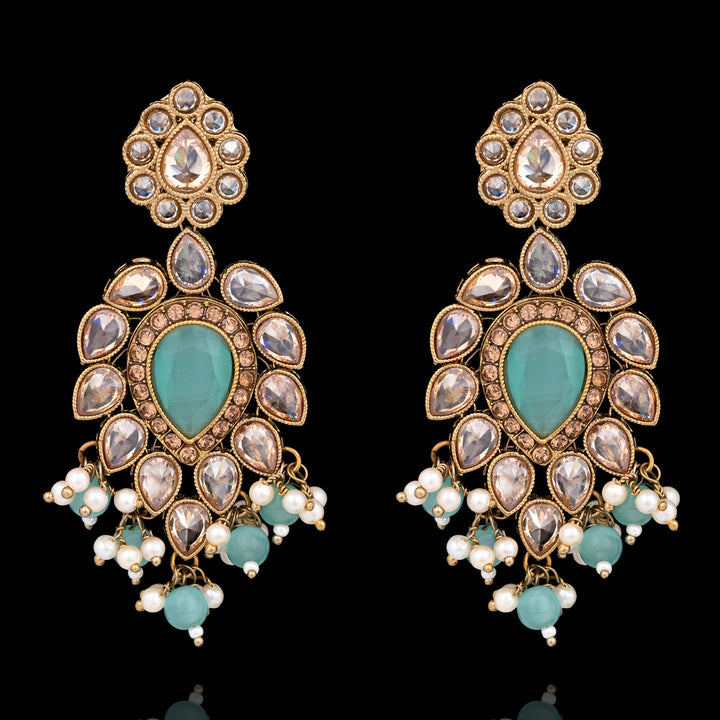 Custom Order - Ria Earrings & Teekah Set