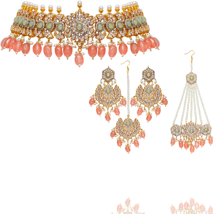 Custom Order - Roohi Set W/ Peach Beads