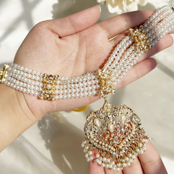 Alzena Choker Set Pearl Without Teekah