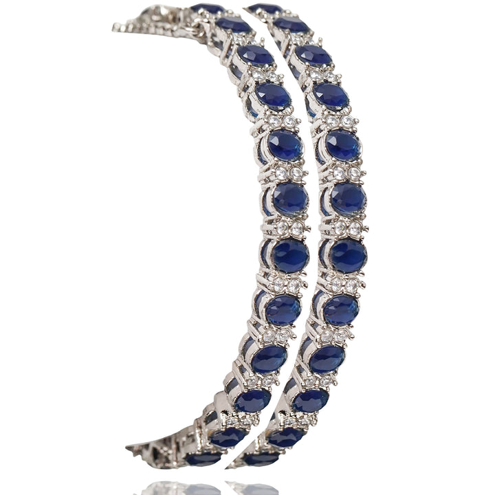 Fareeba Bangles - Silver Plated