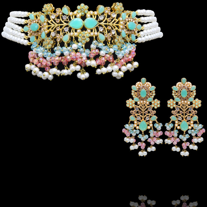 Ishmal Set - Mint & Pink