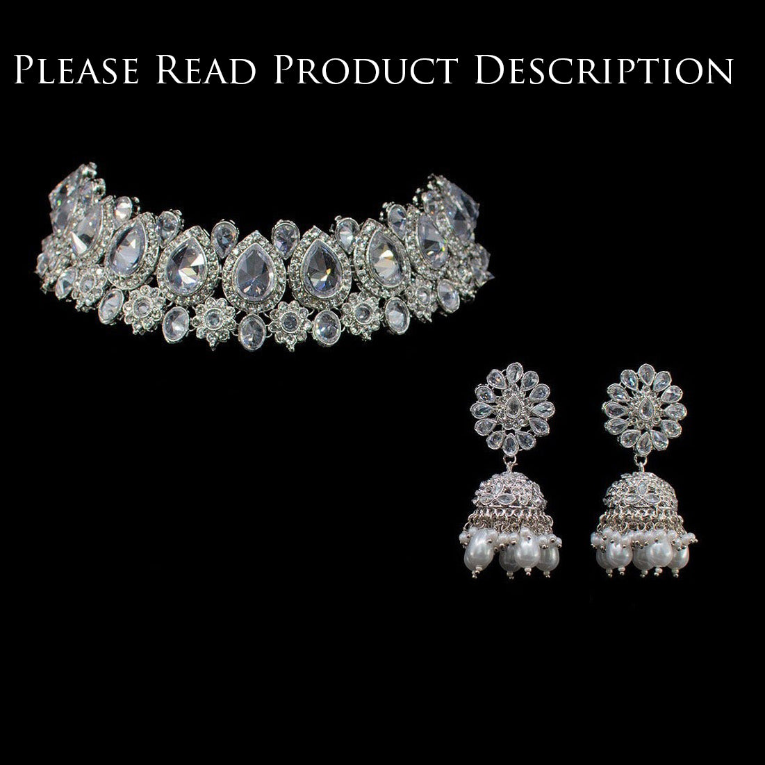Custom Order - Zimel Set Silver W/o Necklace