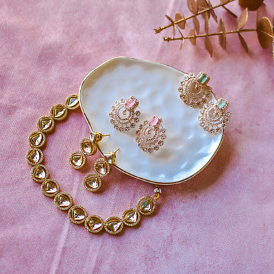 Sarina Earrings - Pink