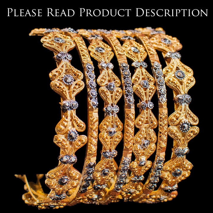 Custom Order - Aya Bangles With Gold & Maroon Plating