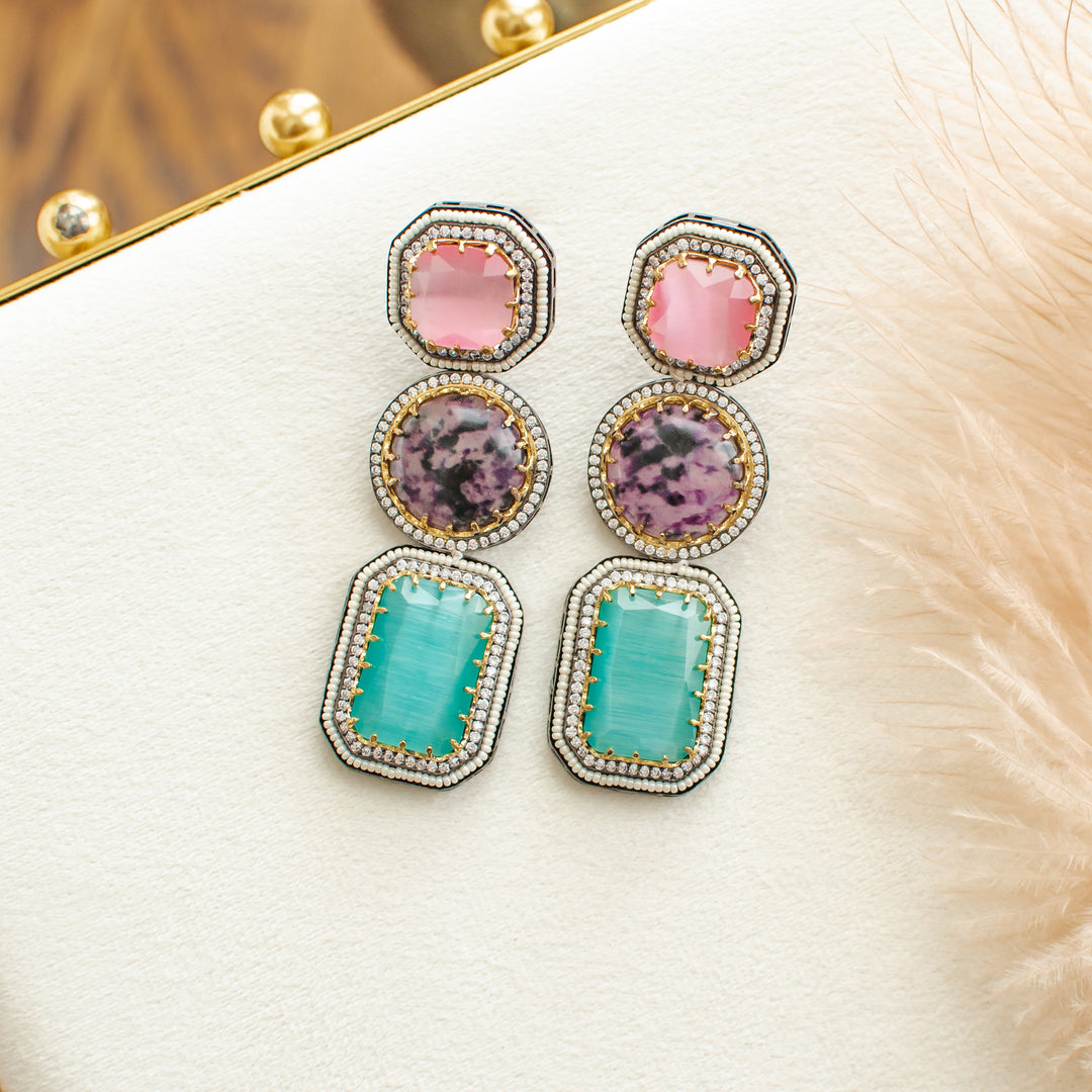 Prerna Earrings - Pink