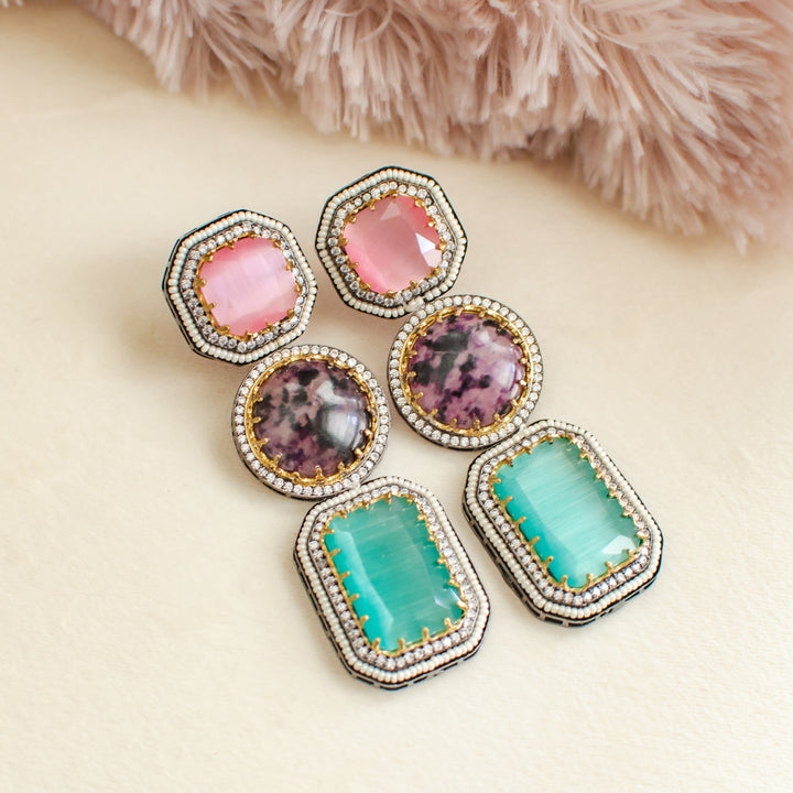 Prerna Earrings - Pink