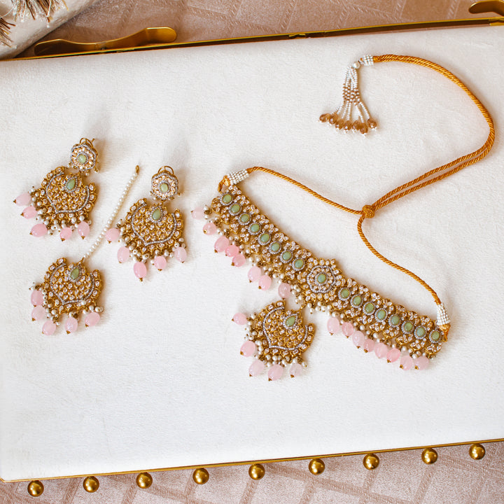 Custom Order - Esha Set Without Top Line of Pearls