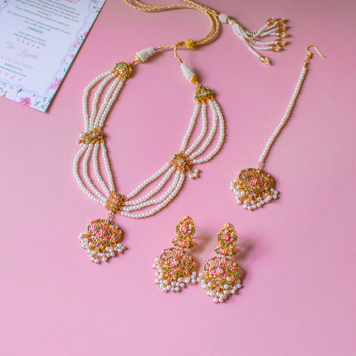 Divya Set - Ruby & Emerald