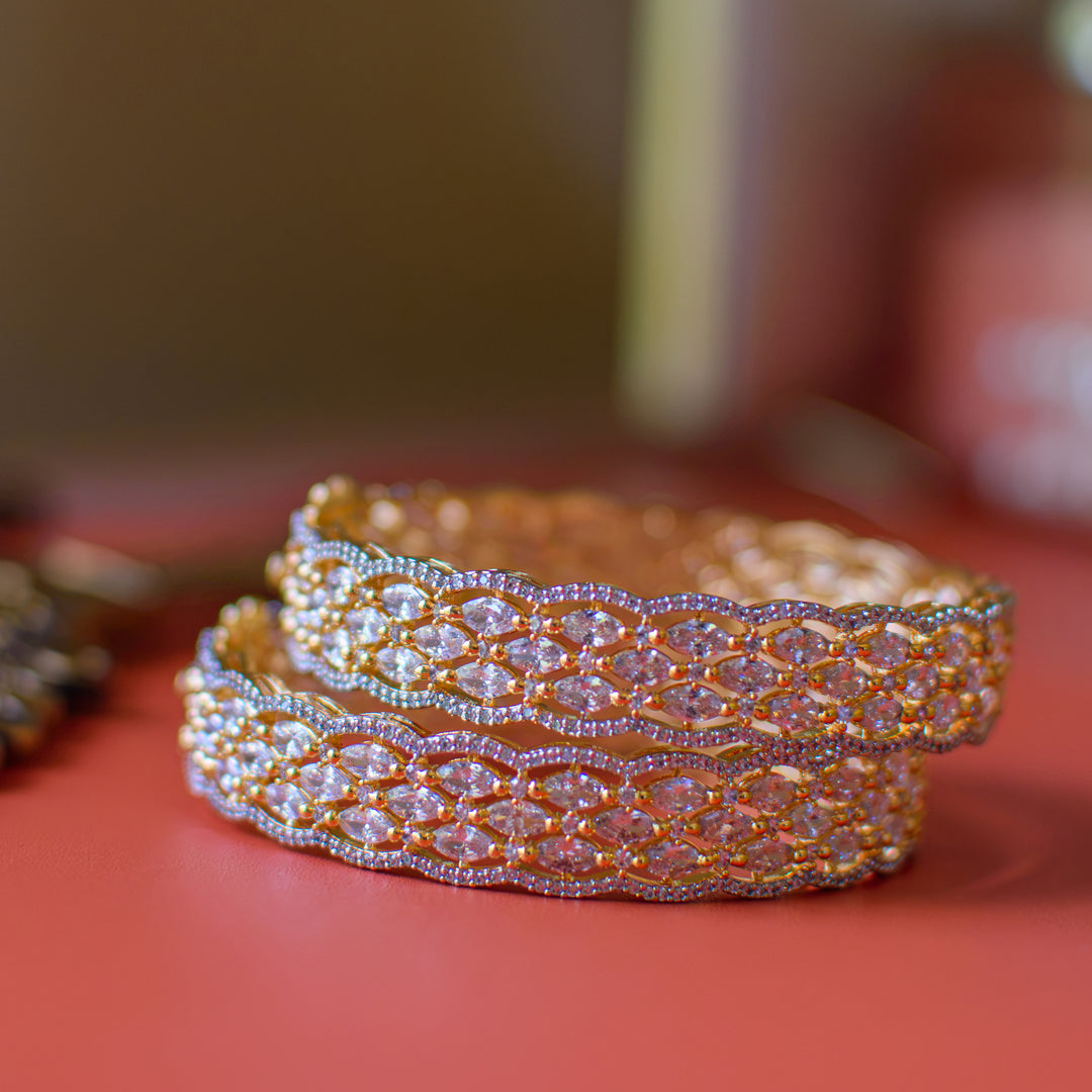 Maliha Bangles - Available in 2 Plating Options