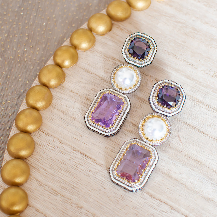Prerna Earrings - Pearl