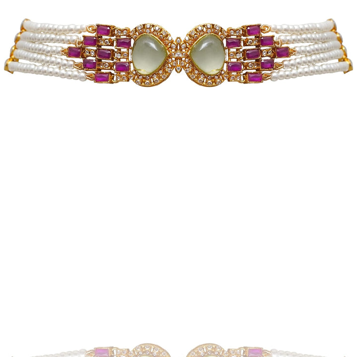 Custom Order- Heidi Choker W/Remi Earrings Center Stone