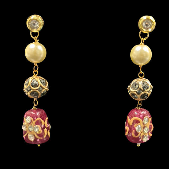 Rahila Earrings - Ruby