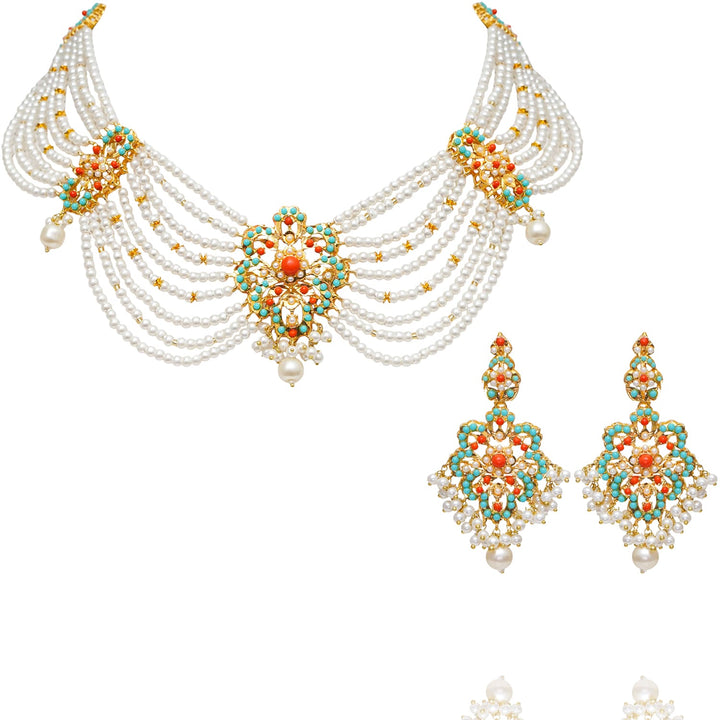 Custom Order - Eliah Set - Orange & Feroza