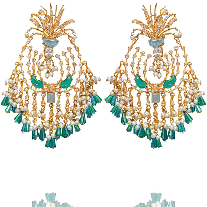 Ariana Earrings - Green & Blue
