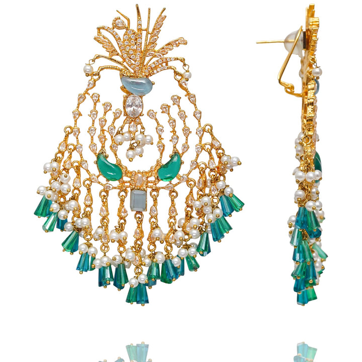 Ariana Earrings - Green & Blue