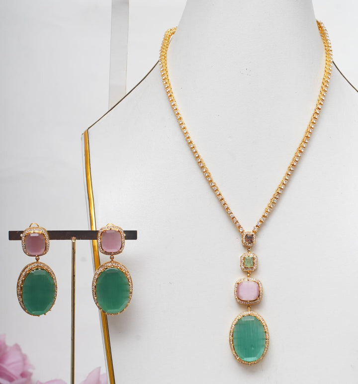 Lilian Set - Mint & Pink