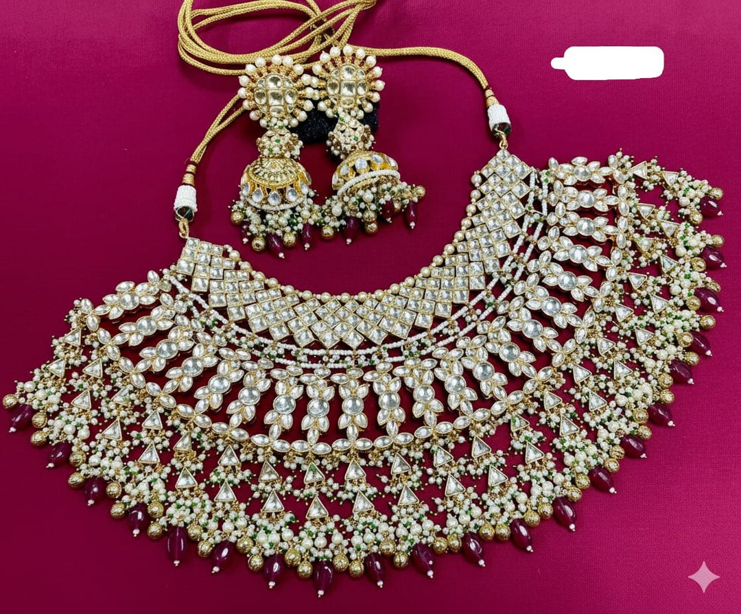 Custom Order - Padma Set W/ Red Beads