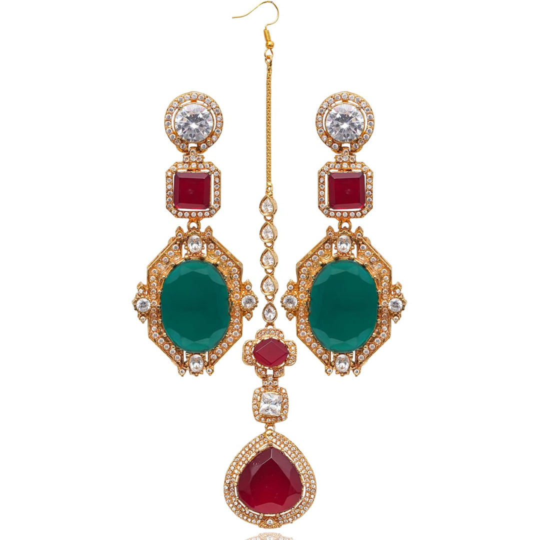 Ayesha Set - Ruby & Emerald