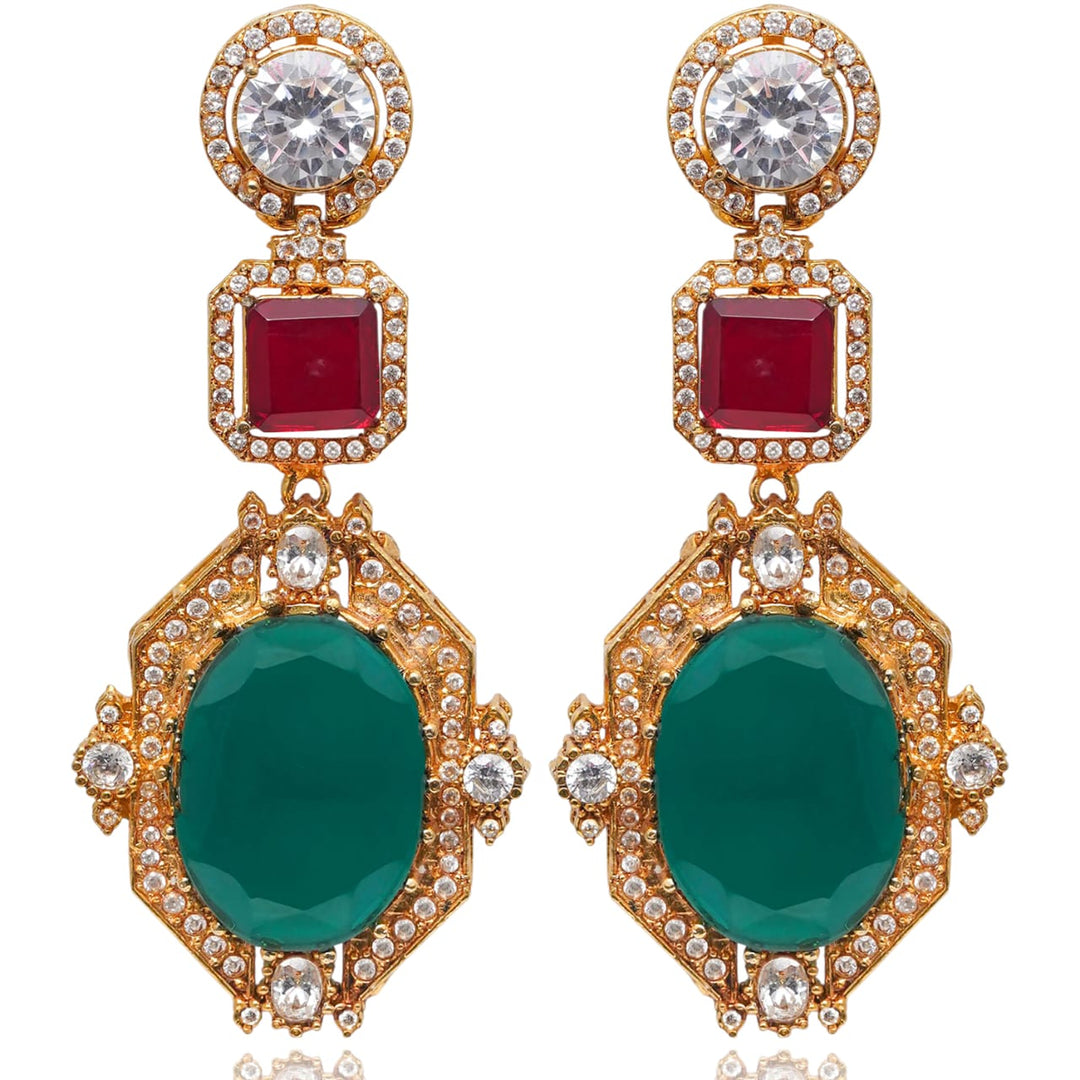 Ayesha Set - Ruby & Emerald