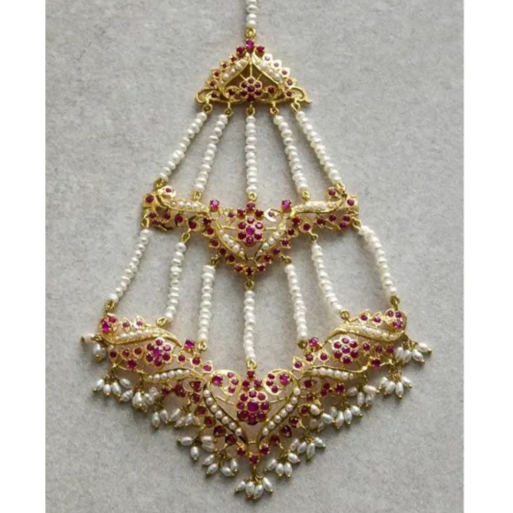 Custom Order - Sabila Set W/ Deep Red Stones
