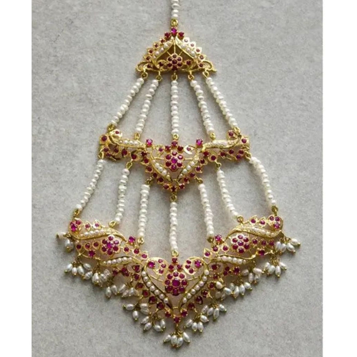Custom Order - Sabila Set W/ Deep Red Stones