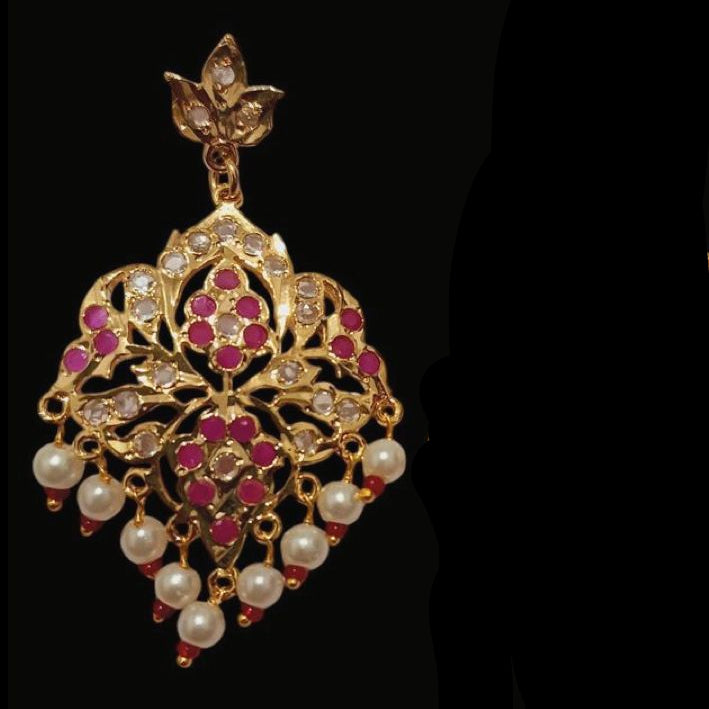 Custom Order - Sabila Set W/ Deep Red Stones