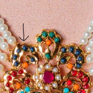 Custom Order - Eliah Set W/ Deep Blue Stones & Soft Pink Stones