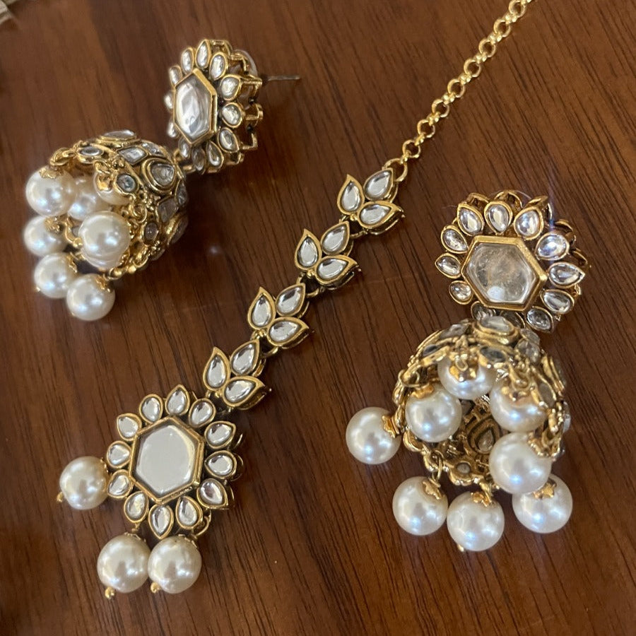 Custom Order - Tanjia Haathphool W/ Kundan Stones- Available in 2 Options