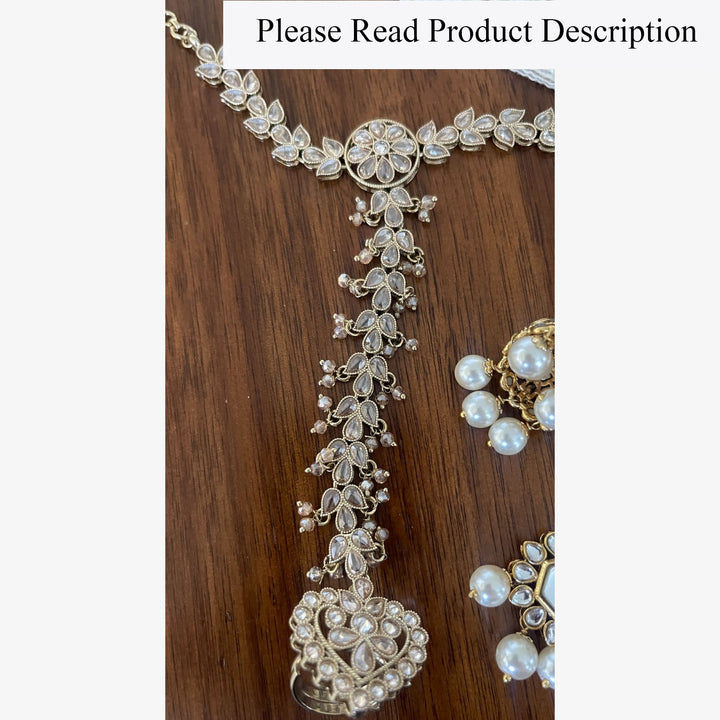 Custom Order - Tanjia Haathphool W/ Kundan Stones- Available in 2 Options