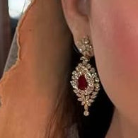 Custom Order - Mahrosh Set W/ Emerald Stones & Silver Plating