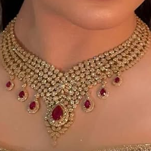Custom Order - Mahrosh Set W/ Emerald Stones & Silver Plating