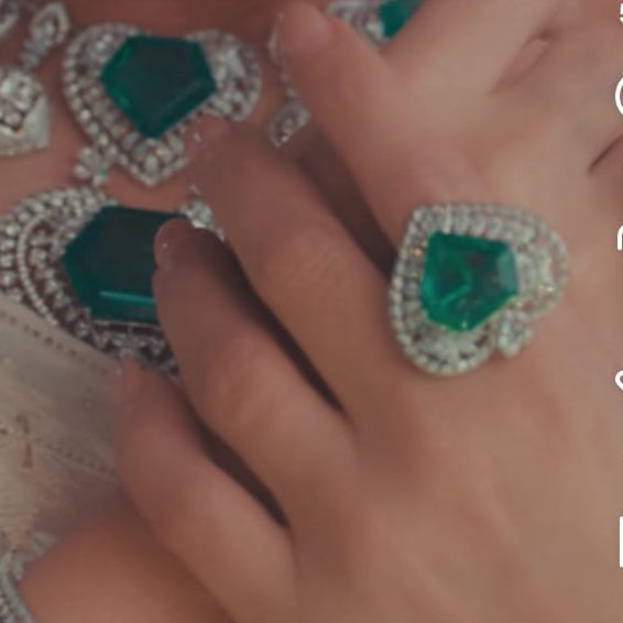 Custom Order - Azriel Ring W/ Emerald Green Stone