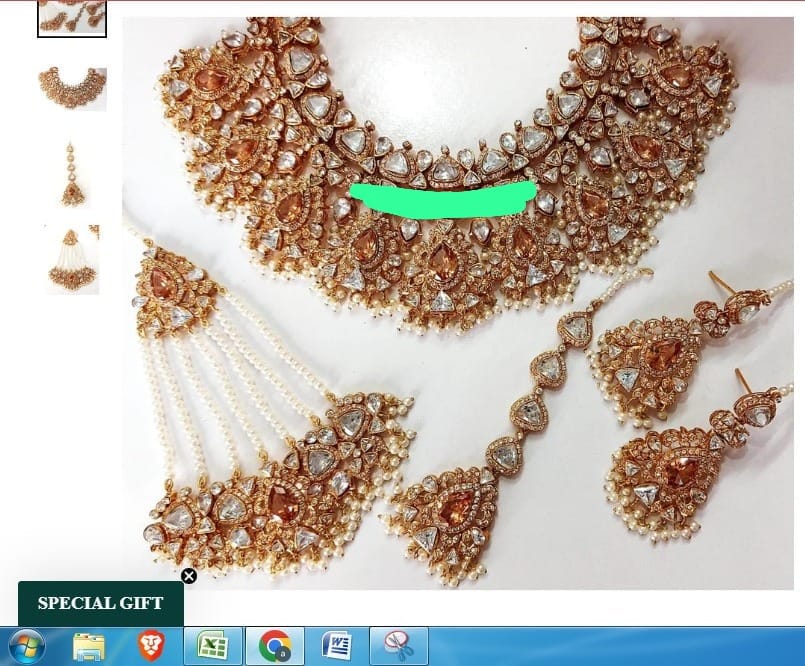 Custom Order - Zeyla Necklace & Earrings Only