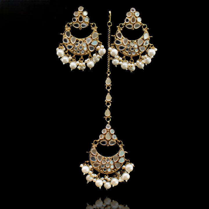 Selma Earrings & Teekah Set - Pearl