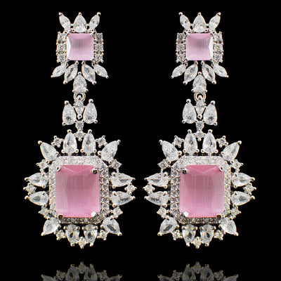 Veena Earrings - Pink